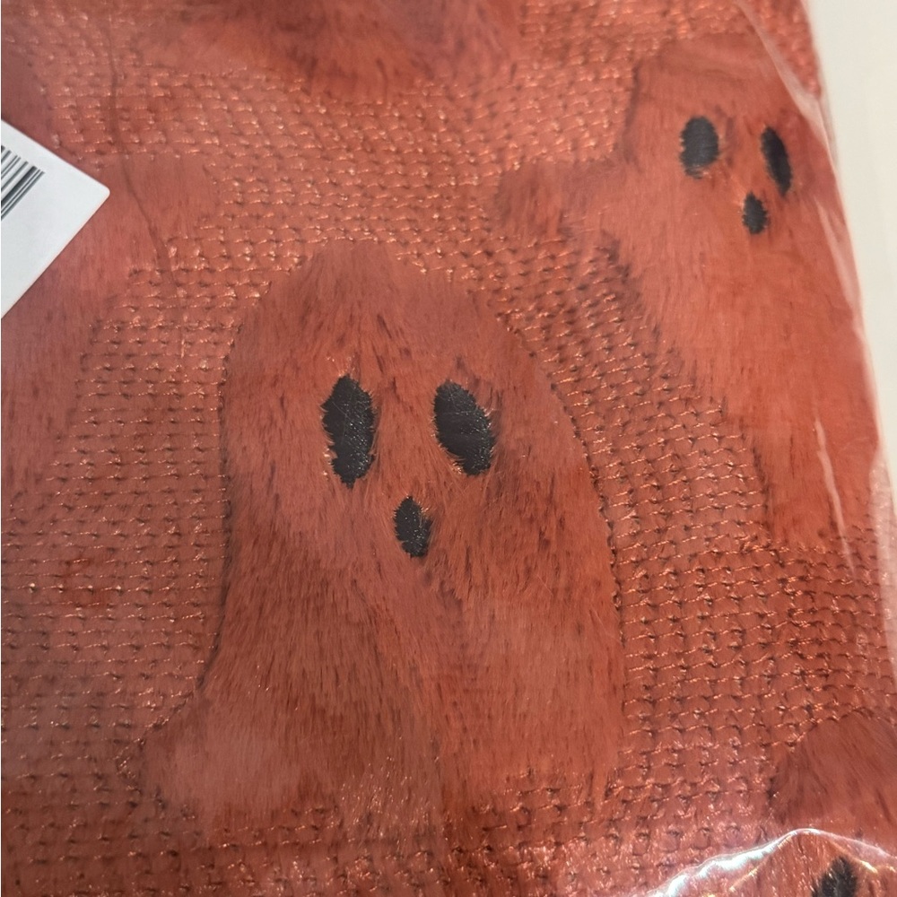 Orange Ghost Pattern Throw Pillows - Picture 8 of 9